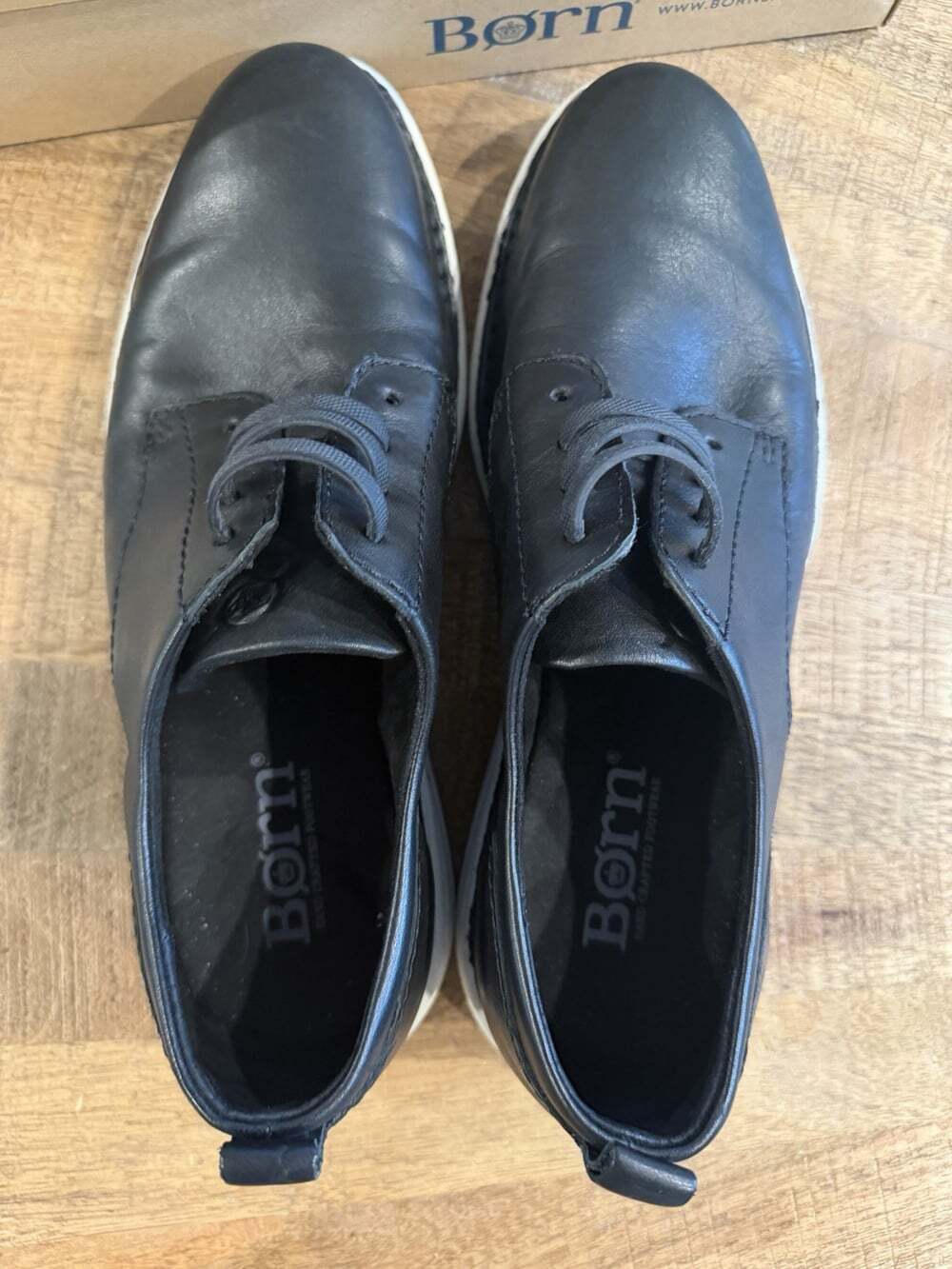 Born Todd Black Leather Casual Oxford Shoes Men’s Size 9 M BM0006803 w/ Box - Picture 10 of 10